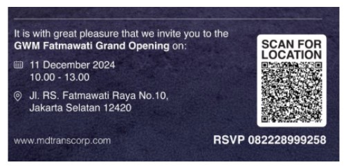Invitation GWM Fatmawati